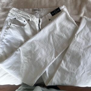 Abercrombie & Fitch White Straight Leg Jeans